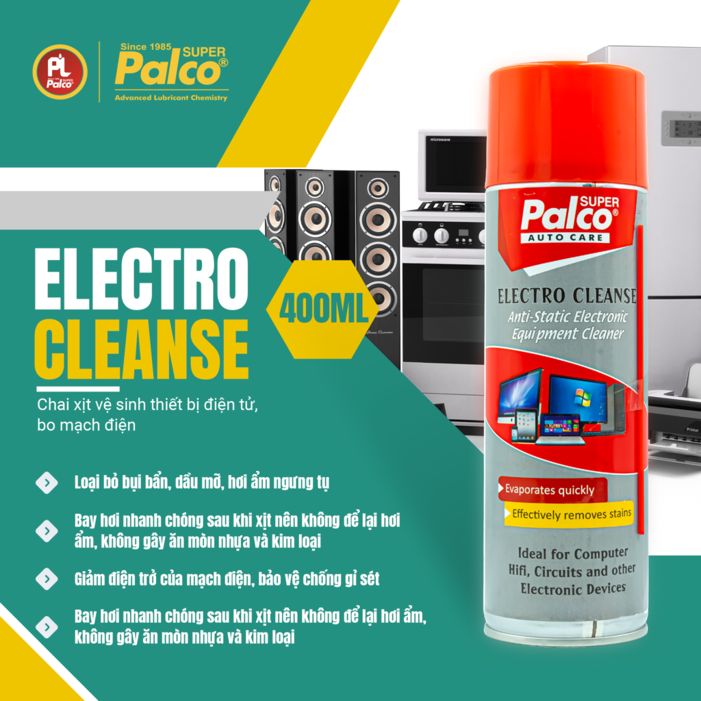 Vệ sinh bo mạch điện, thiết bị điện tử Palco Electro Cleanse