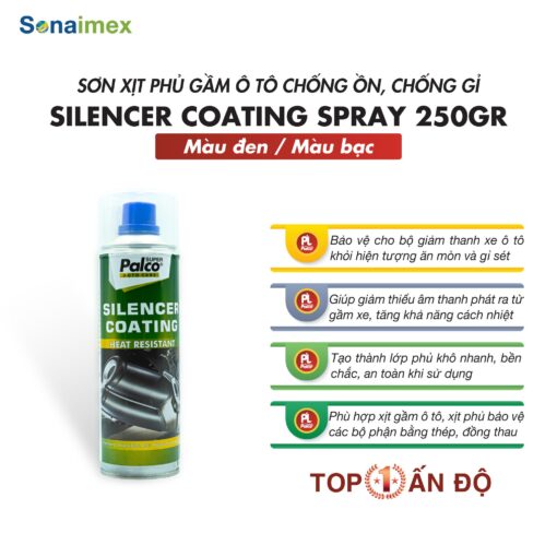 Sơn phủ gầm ô tô chống ồn Palco Silencer Coating Spray