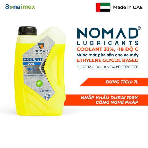 Nước làm mát động cơ xe máy, ô tô Nomad Coolant 1L