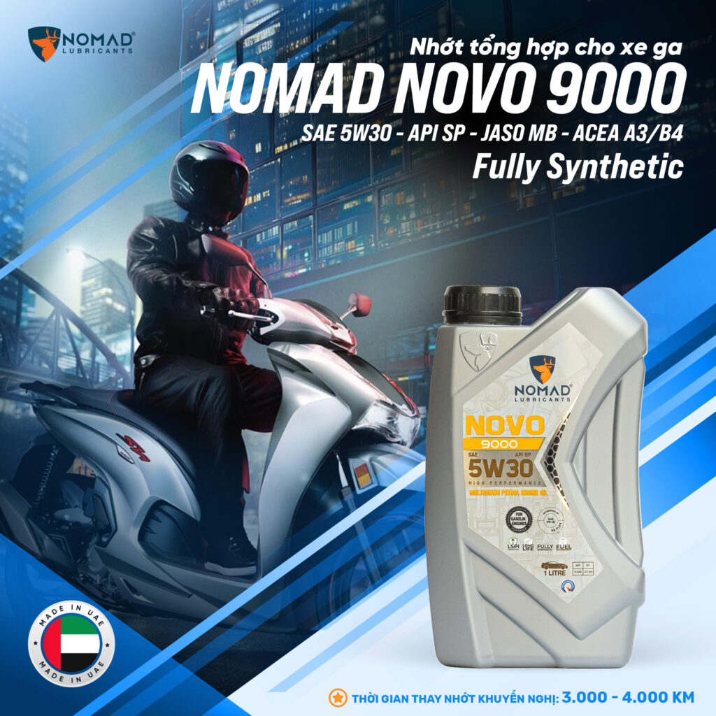 Nhớt xe tay ga tổng hợp toàn phần Nomad Novo 9000 