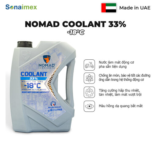 Nước làm mát động cơ xe máy, ô tô Nomad Coolant 4L