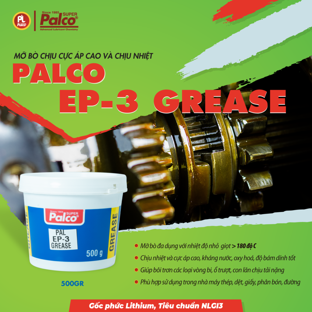 Mỡ bò bôi trơn chịu cực áp PALCO EP-3 nhập khẩu Ấn Độ