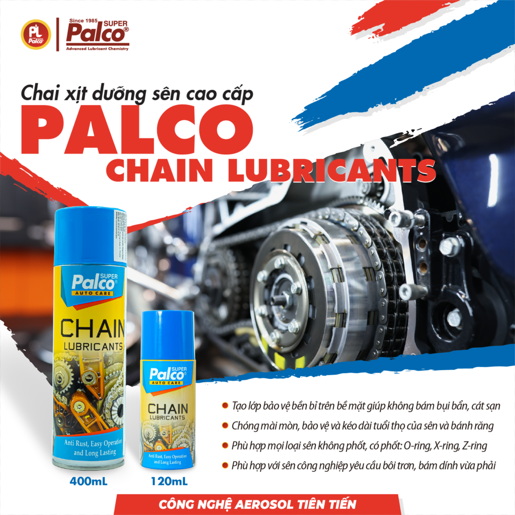 Dung dịch xịt dưỡng sên xe máy Palco Chain Lubricants nhập khẩu Ấn Độ