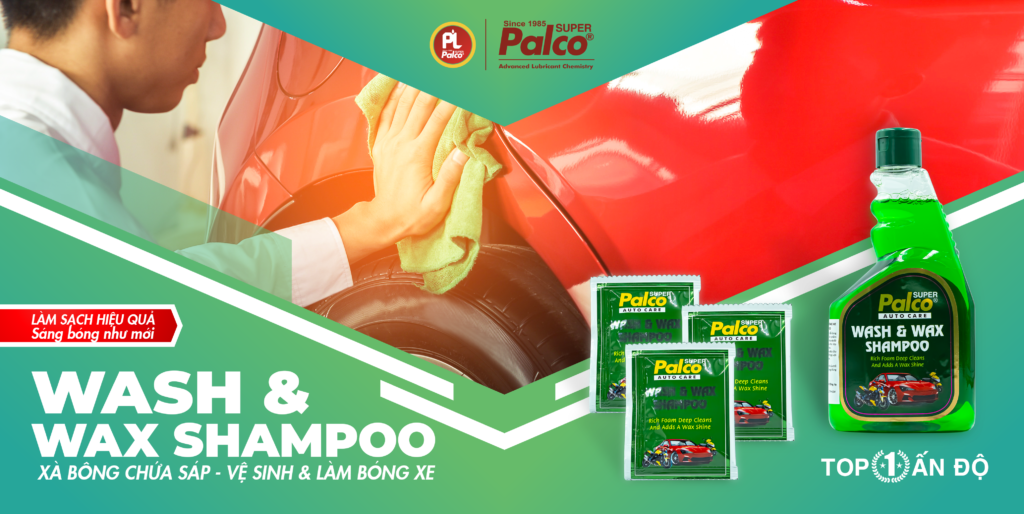 Nước rửa xe ô tô, xe máy chứa sáp làm bóng Palco Wash & Wax Shampoo