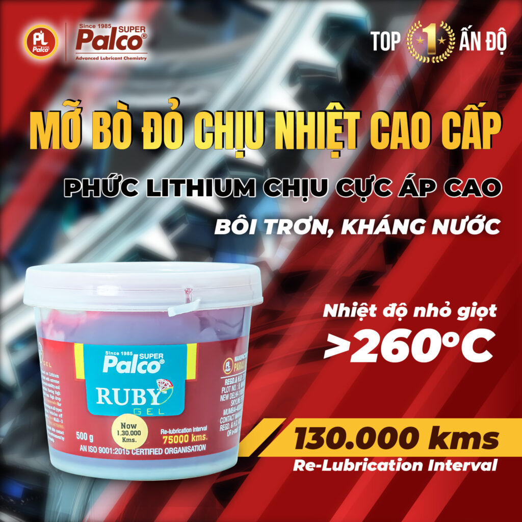 Mỡ bò bôi trơn Palco Ấn Độ - Mỡ bò đỏ chịu nhiệt, chịu cực áp cao cấp