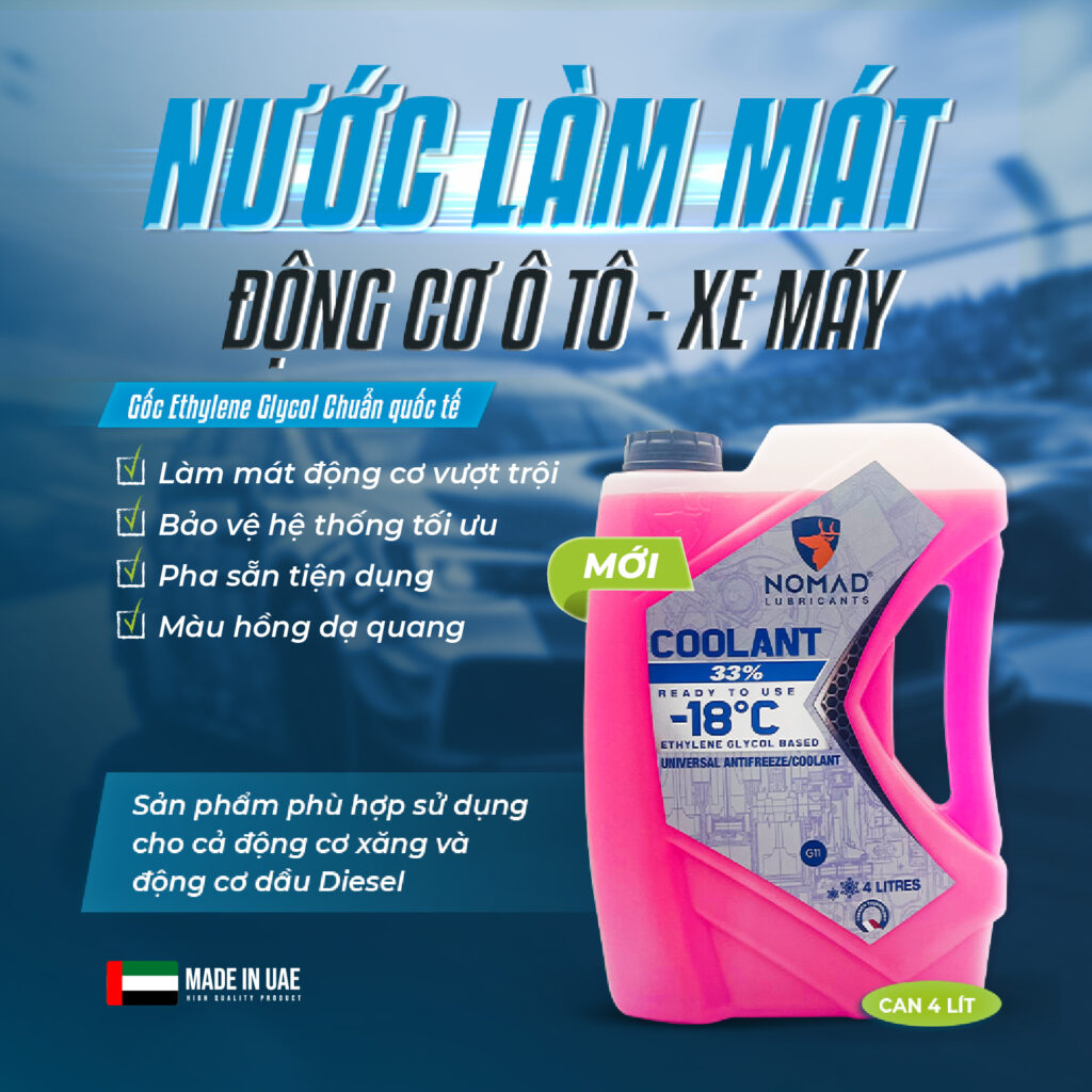 Nước mát động cơ ô tô Coolant Nomad