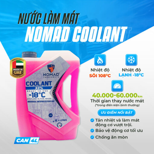 Nước mát động cơ ô tô Coolant Nomad