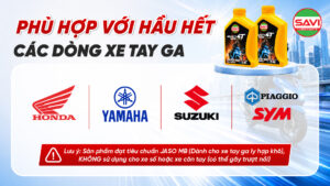 Thay nhớt SAVI 10W40 800ml cho xe tay ga Honda Vision